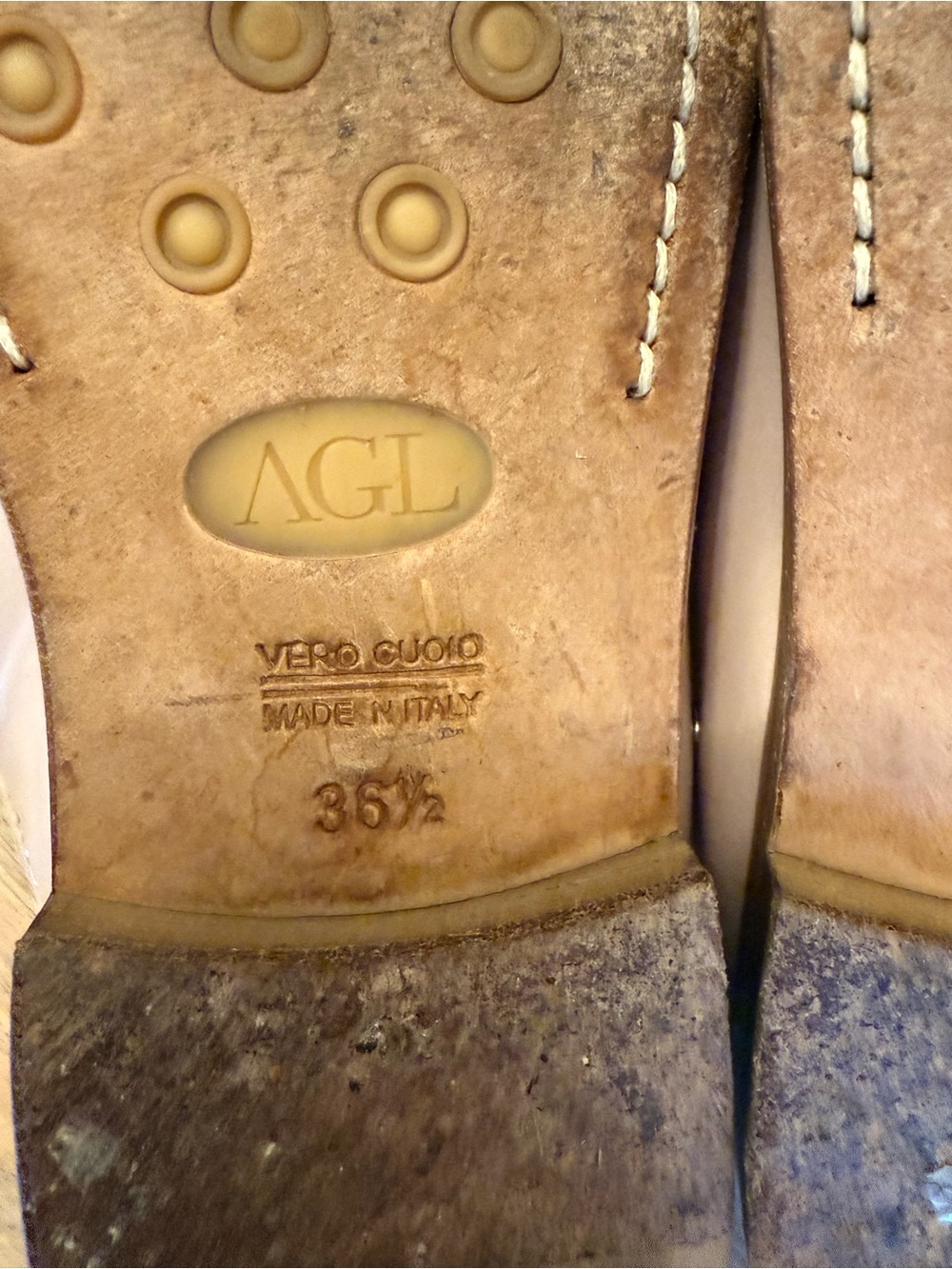 AGL Women's Slip-On Mules in Pale Pink Leather Size 36 1/2 - Picture 5 of 16